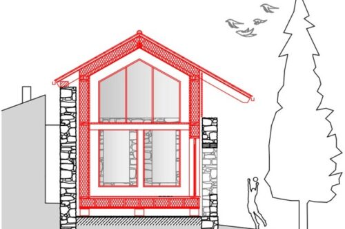 Ansicht des sanierten Wohnhauses